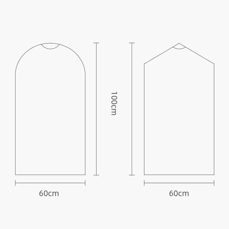 100 Disposable Dust Bags | 55x80cm | Thick PE | Transparent Cover