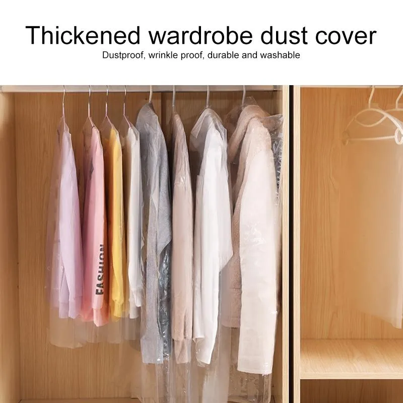 100 Disposable Dust Bags | 55x80cm | Thick PE | Transparent Cover