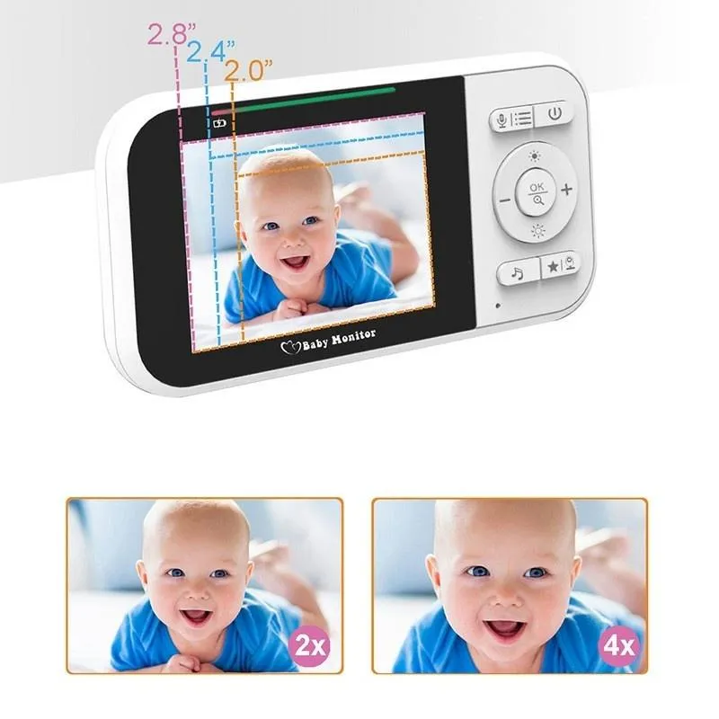 2-Way Voice Baby Monitor with Temperature Detection and 2.8 LCD Screen