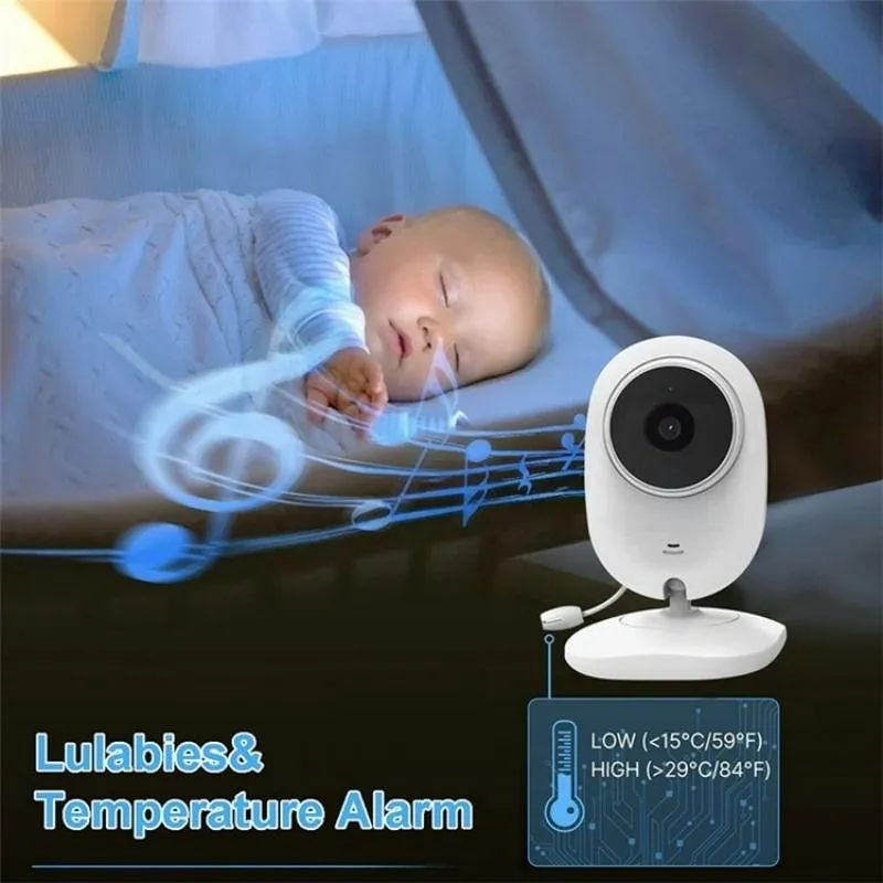2-Way Voice Baby Monitor with Temperature Detection and 2.8 LCD Screen