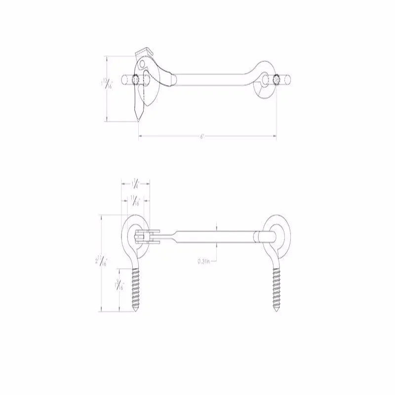 Ace 1 in. L Zinc Safety Gate Hook 1 pk
