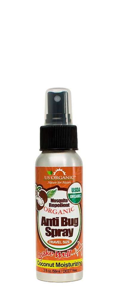 Anti Mosquito Spray - 2 in 1 - with Coconut Oil - 2 oz Travel size