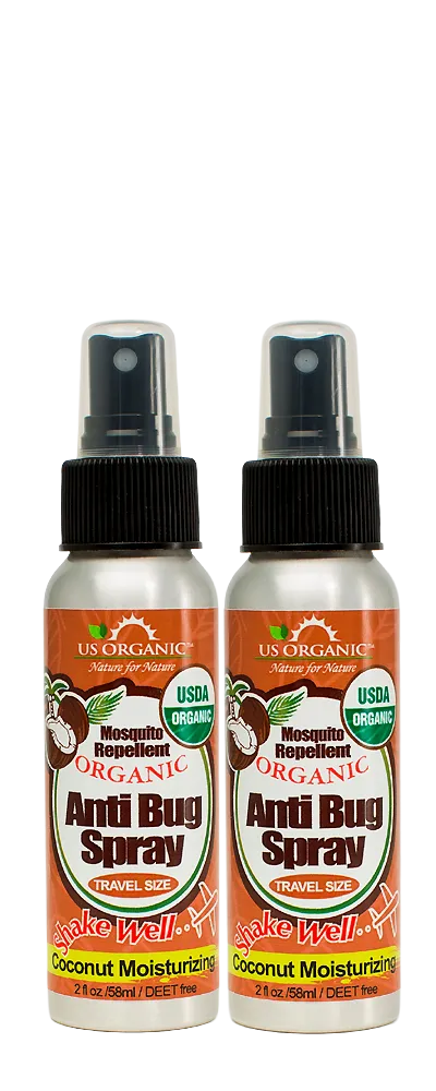 Anti Mosquito Spray - 2 in 1 - with Coconut Oil - 2 oz Travel size