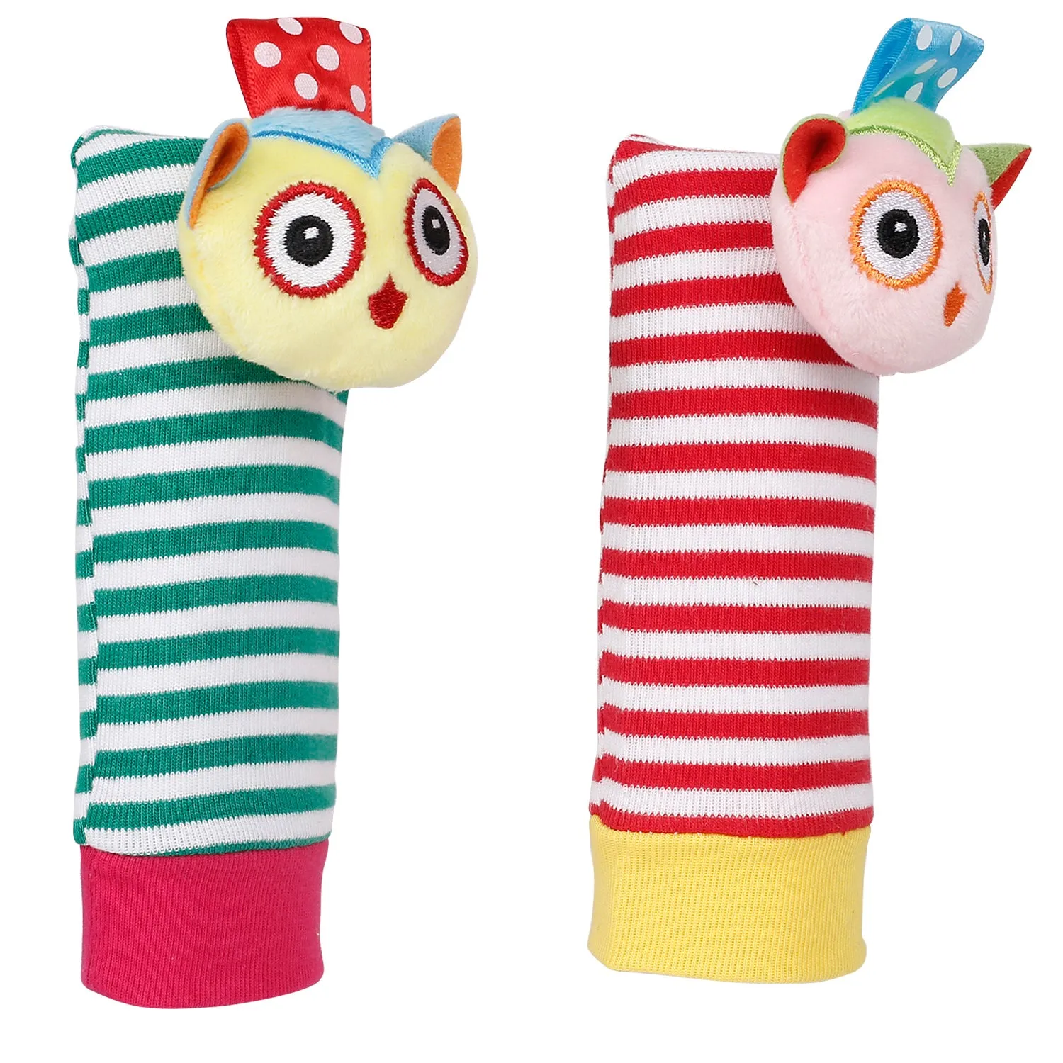 Baby Moo Owls In Love Multicolour Set of 2 Socks Rattle