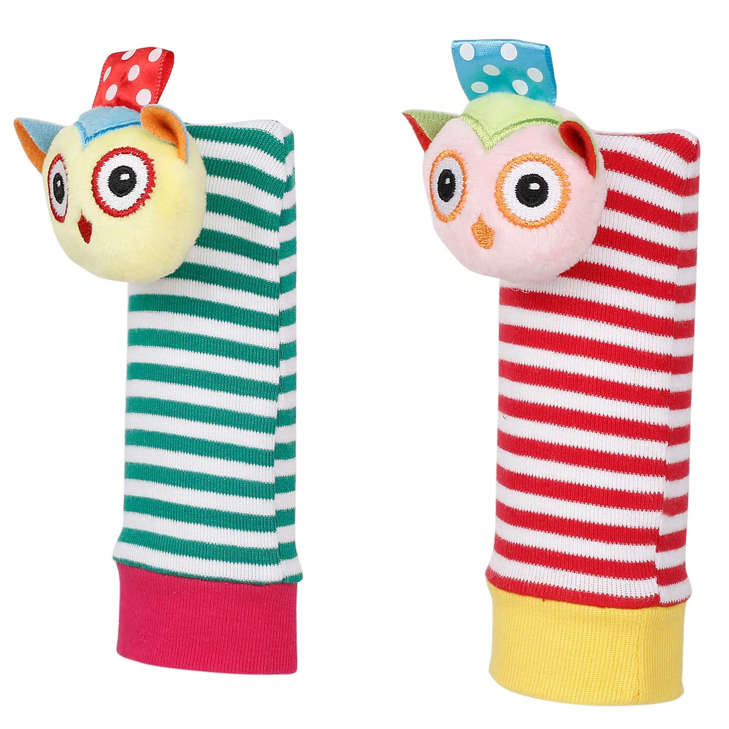 Baby Moo Owls In Love Multicolour Set of 2 Socks Rattle