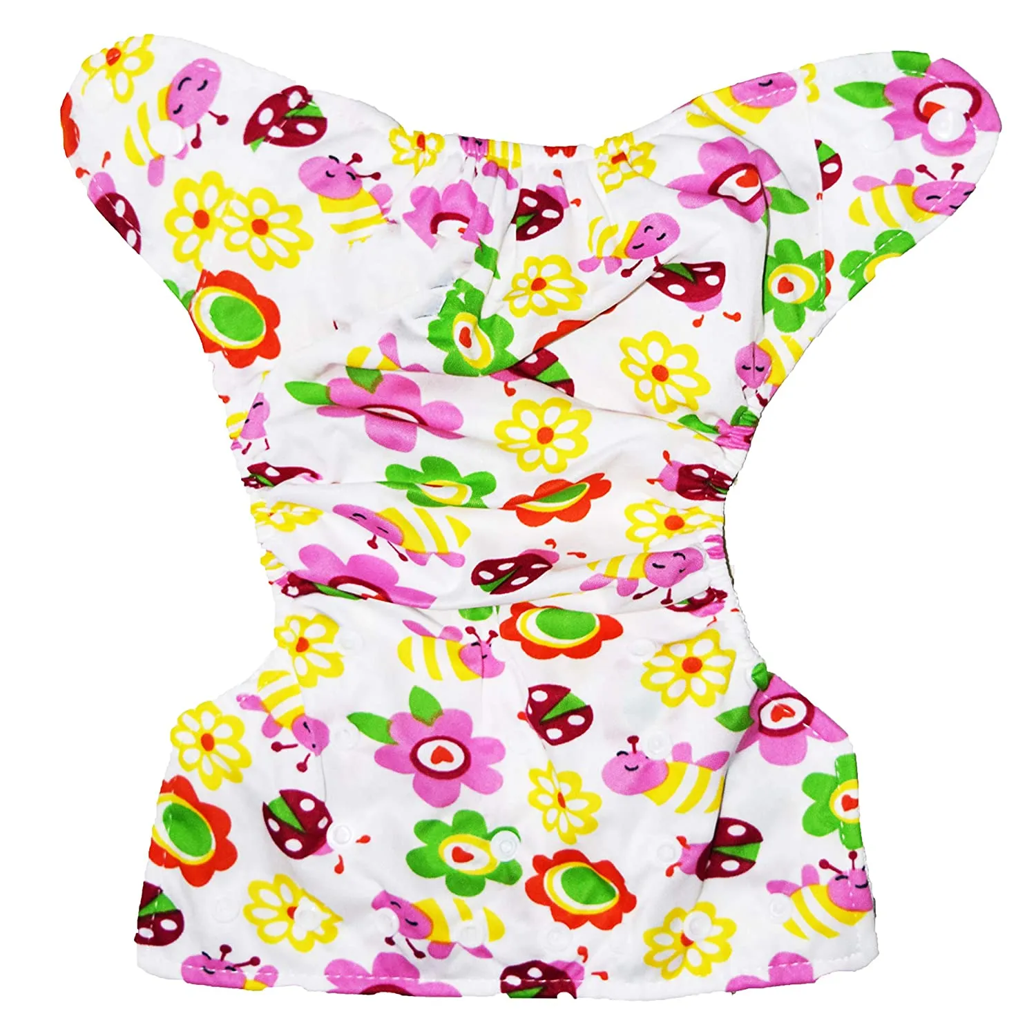 Babymoon 1 Cloth Diaper with 5Layers Grey Insert Premium Adjustable Reusable Cloth Diaper (Floral)