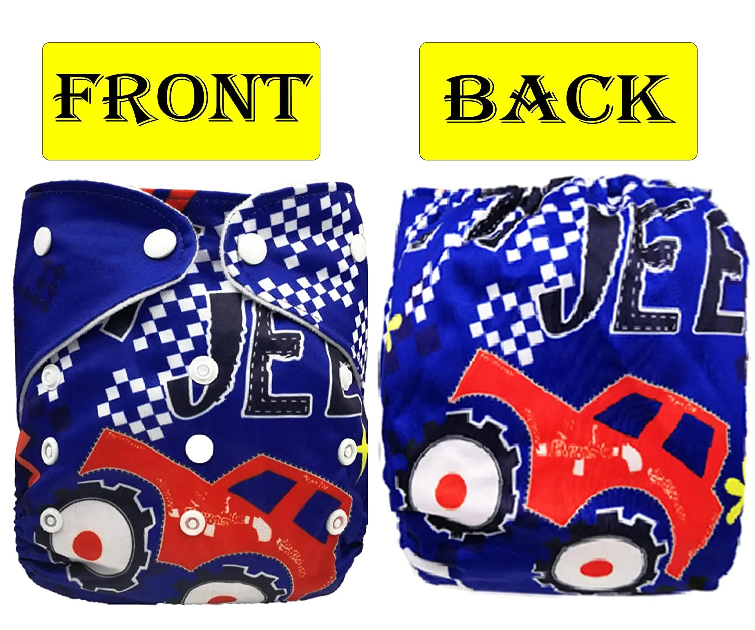 Babymoon 1 Cloth Diaper with 5Layers Grey Insert Premium Adjustable Reusable Cloth Diaper (Suv)