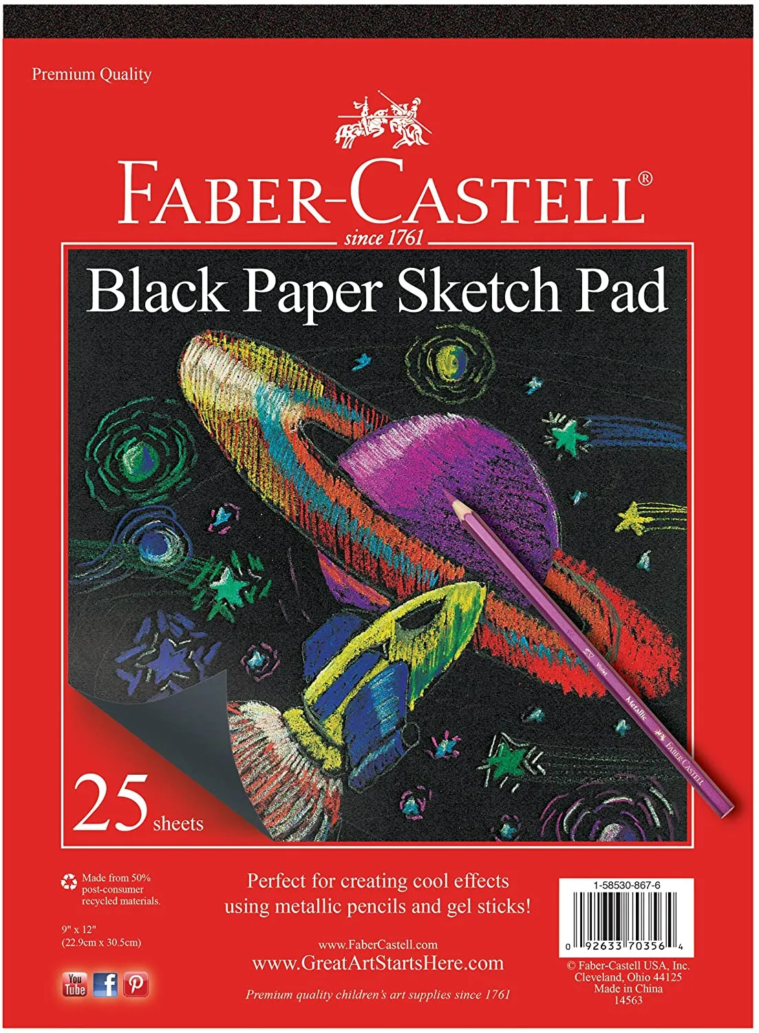 Black Paper Sketch Pad