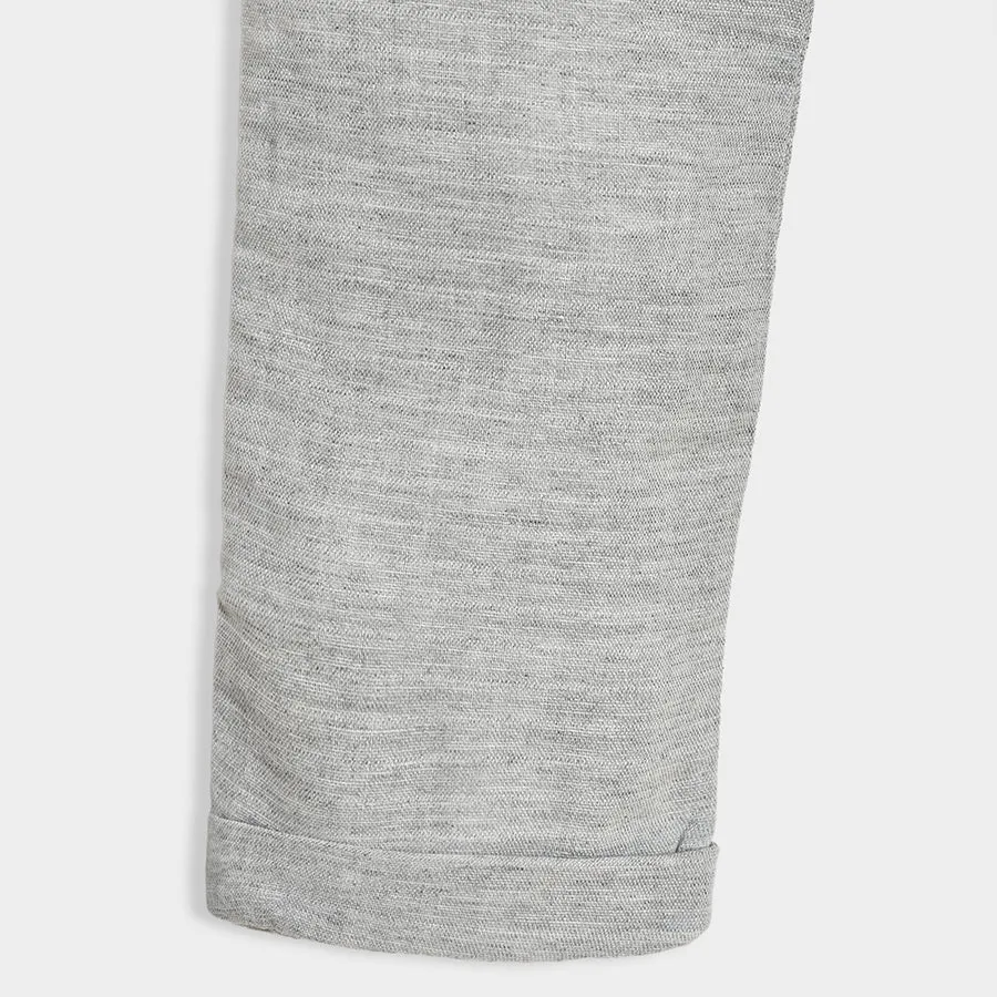 Bloom Woven Blue Check Shirt Style Romper and Grey Trouser