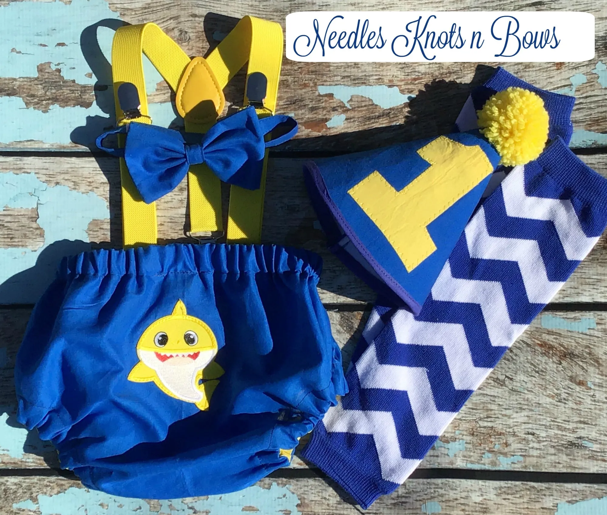 Boys Baby Shark Birthday Outfit, Cake Smash Outfit