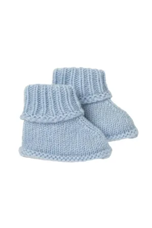Cashmere Baby Bootees, Spa Blue 0-3 Months