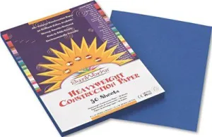 Construction Paper' 58 Lbs.' 9 X 12' Bright Blue' 50 Sheets/Pack