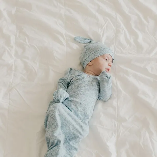 Copper Pearl Newborn Knotted Gown - Lennon