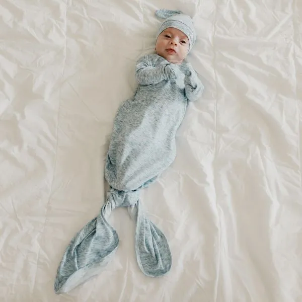 Copper Pearl Newborn Knotted Gown - Lennon
