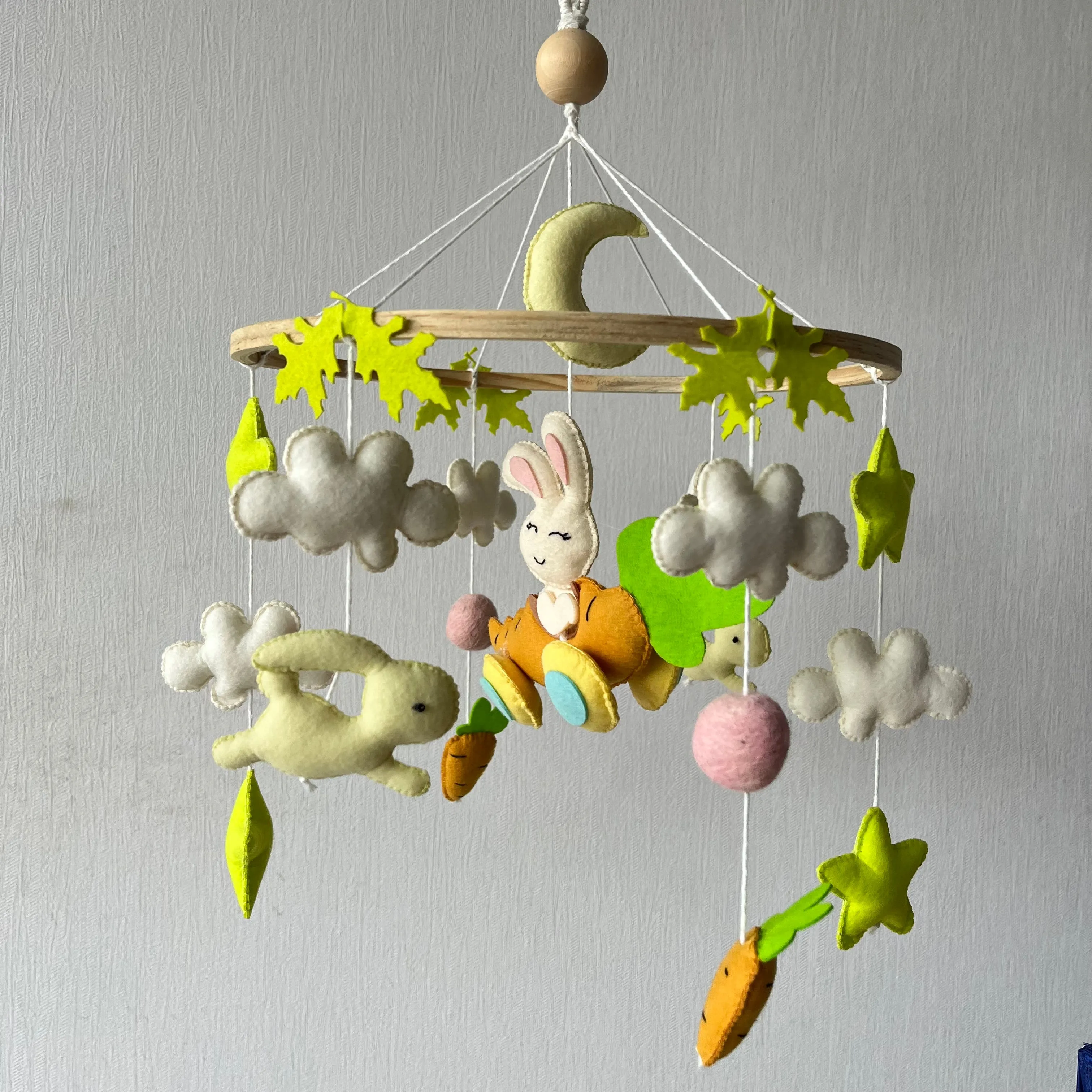 Cot / Crib Mobile - Carrot Cruiser Bunny
