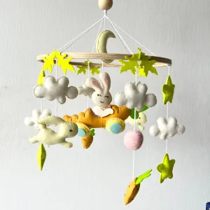 Cot / Crib Mobile - Carrot Cruiser Bunny