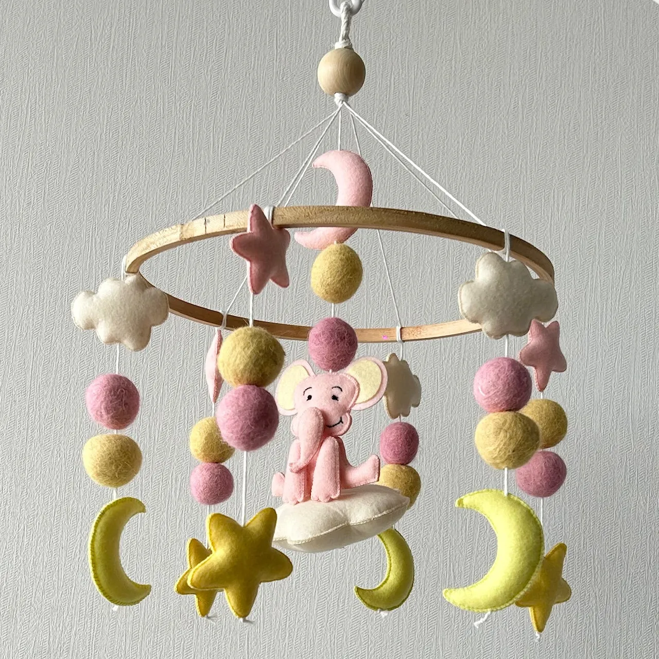 Cot / Crib Mobile - Starry Sky Elephant