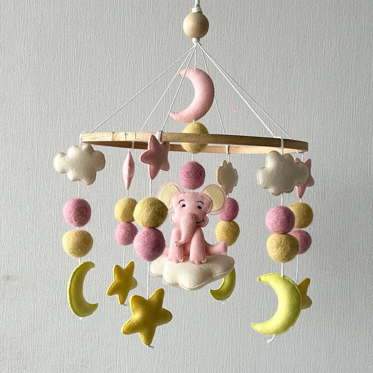 Cot / Crib Mobile - Starry Sky Elephant