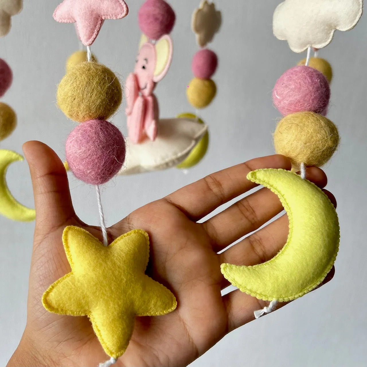 Cot / Crib Mobile - Starry Sky Elephant
