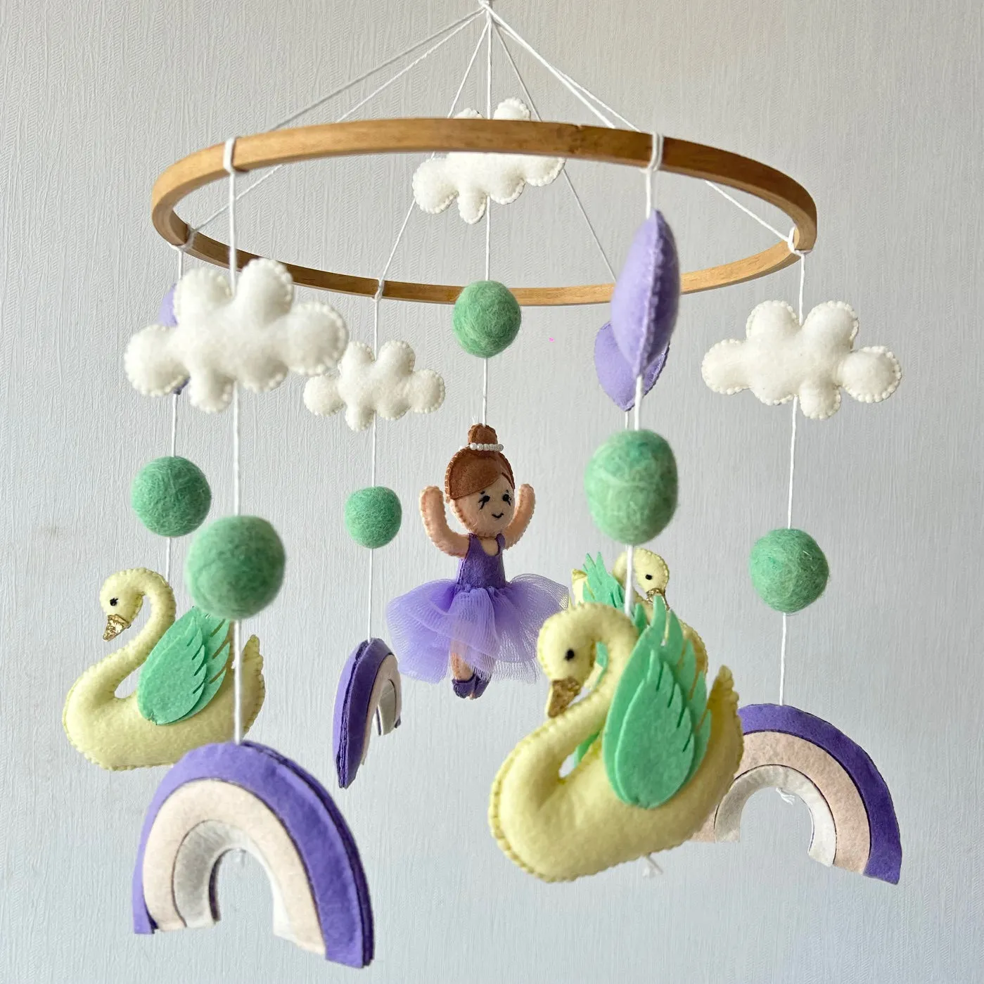 Cot / Crib Mobile - Swan Song Carousel