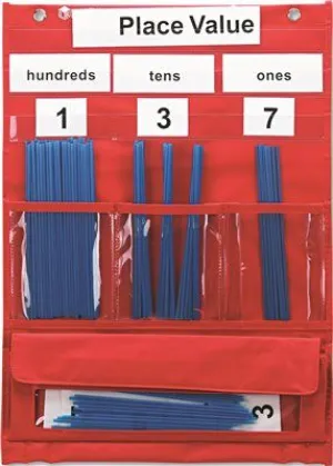 Counting And Place Value Pocket Chart With Cards Straws 13 X 17 3/4
