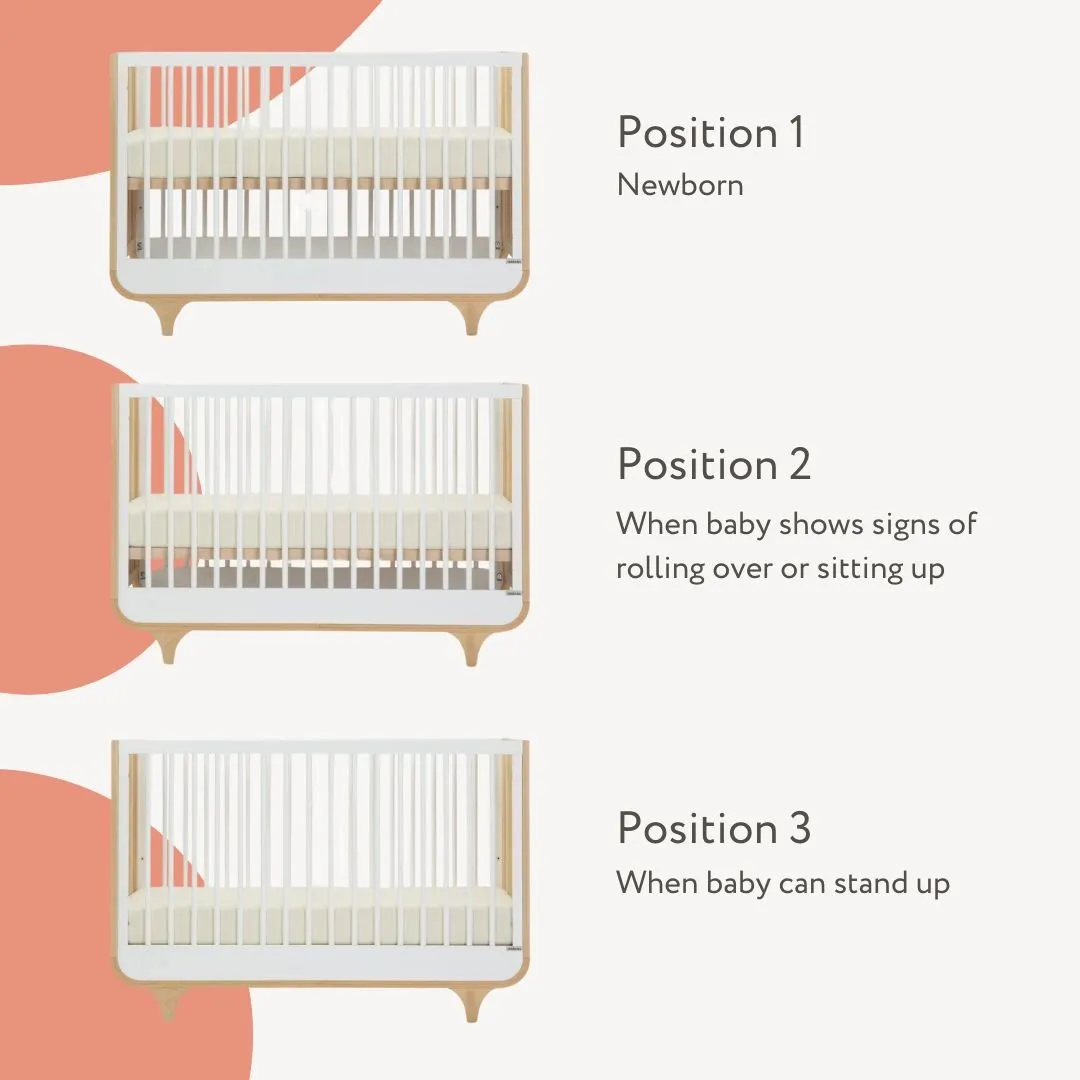 dadada Baby Jolly 3-in-1 Convertible Crib