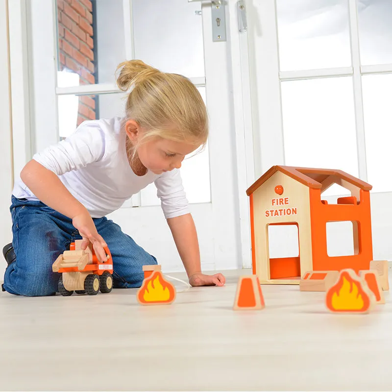 Fire Station Mini Play Set Pretend Play Developmental Toys