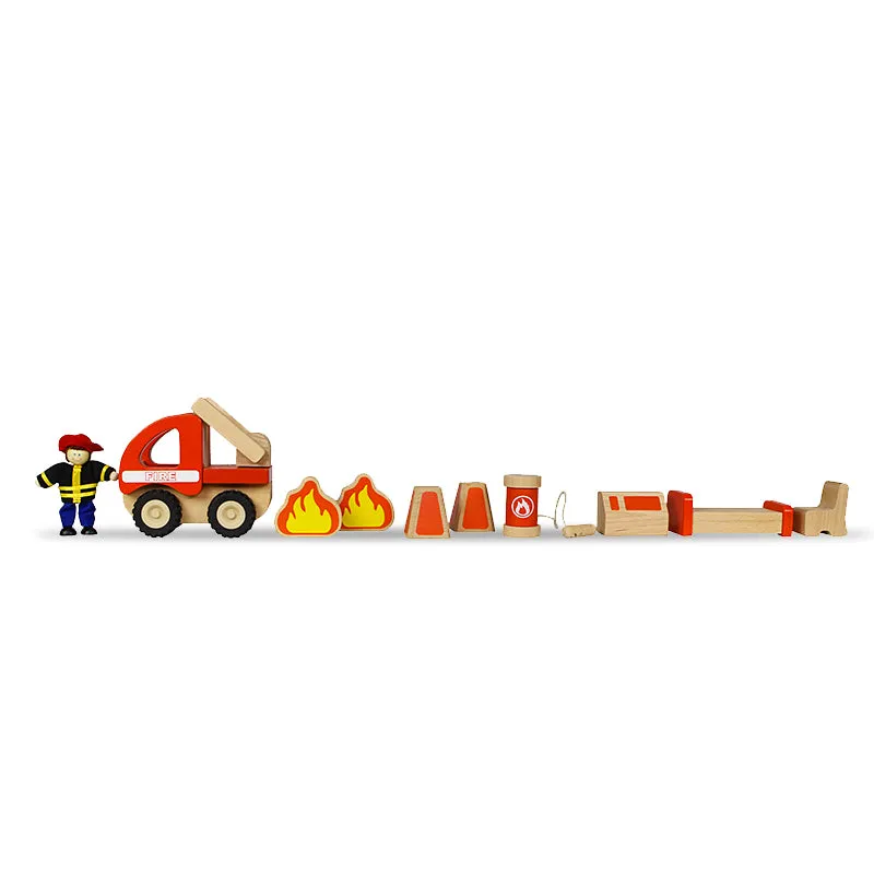 Fire Station Mini Play Set Pretend Play Developmental Toys