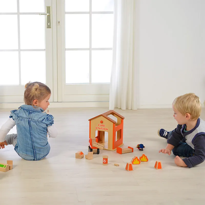Fire Station Mini Play Set Pretend Play Developmental Toys