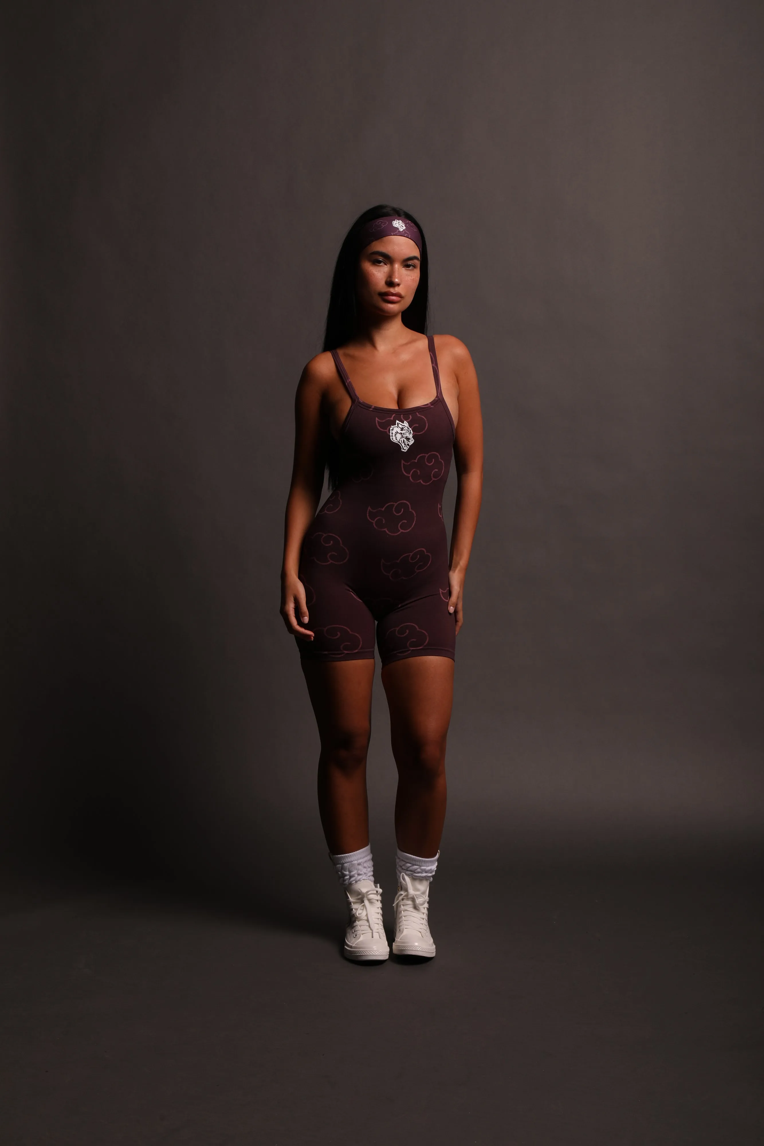 Floating Sonya "Everson Seamless" Bodysuit in Cherry Wine