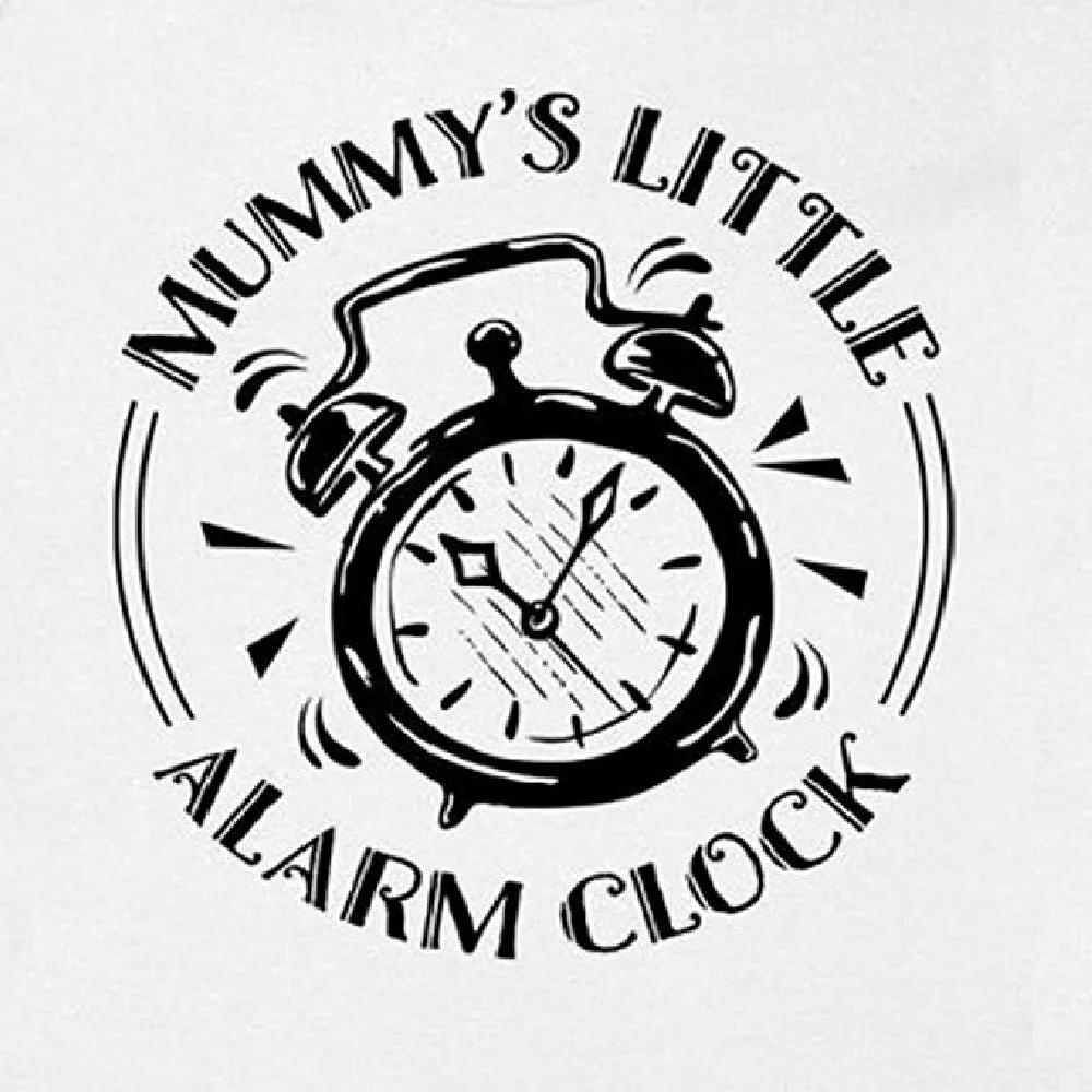 FLOSO Baby Girls/Boys Mummys Little Alarm Clock Short Sleeve Bodysuit