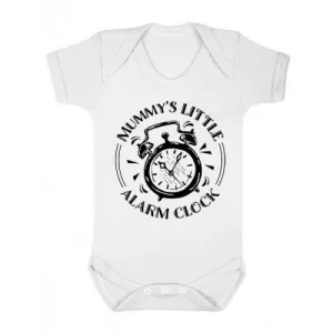 FLOSO Baby Girls/Boys Mummys Little Alarm Clock Short Sleeve Bodysuit