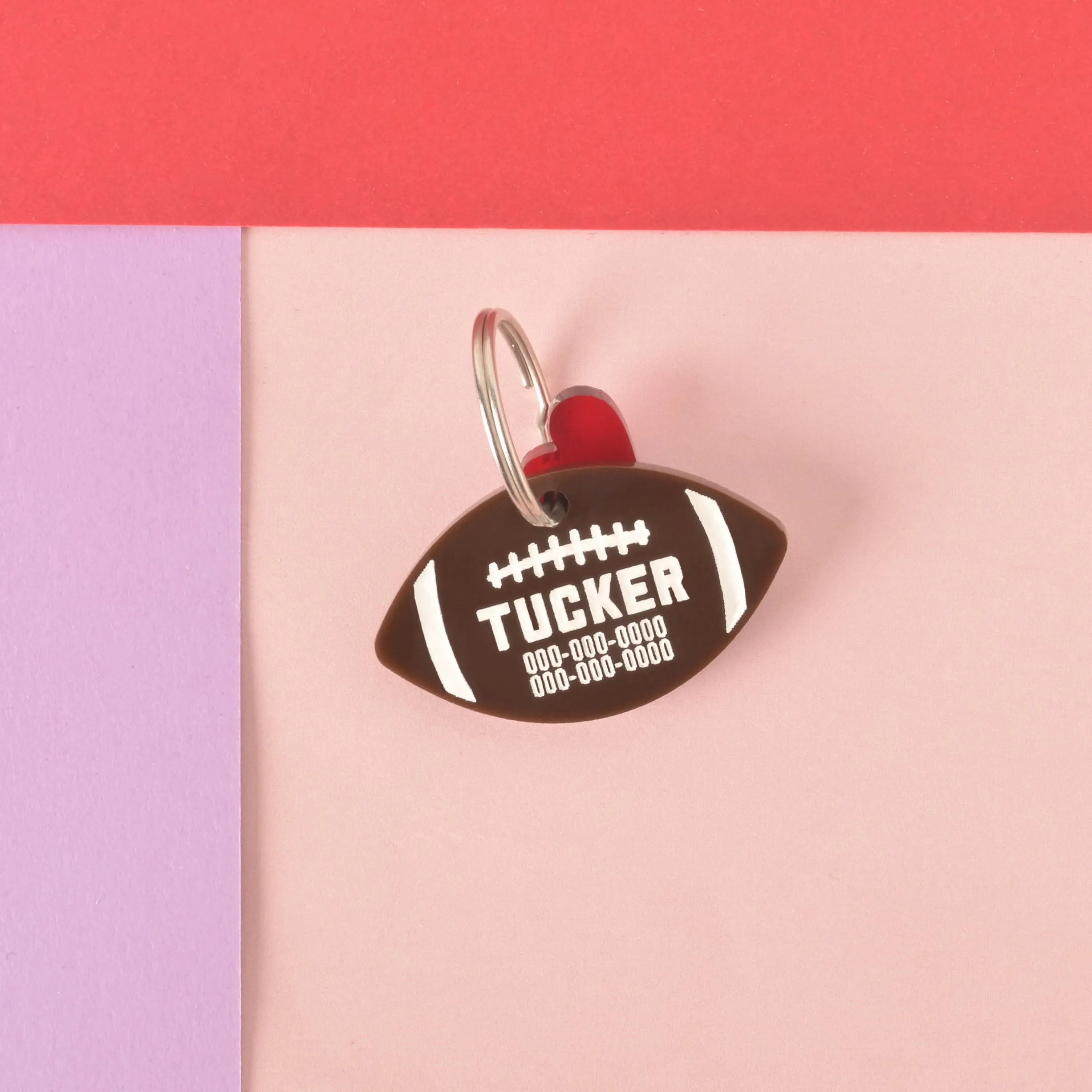 Football Personalized Pet tag