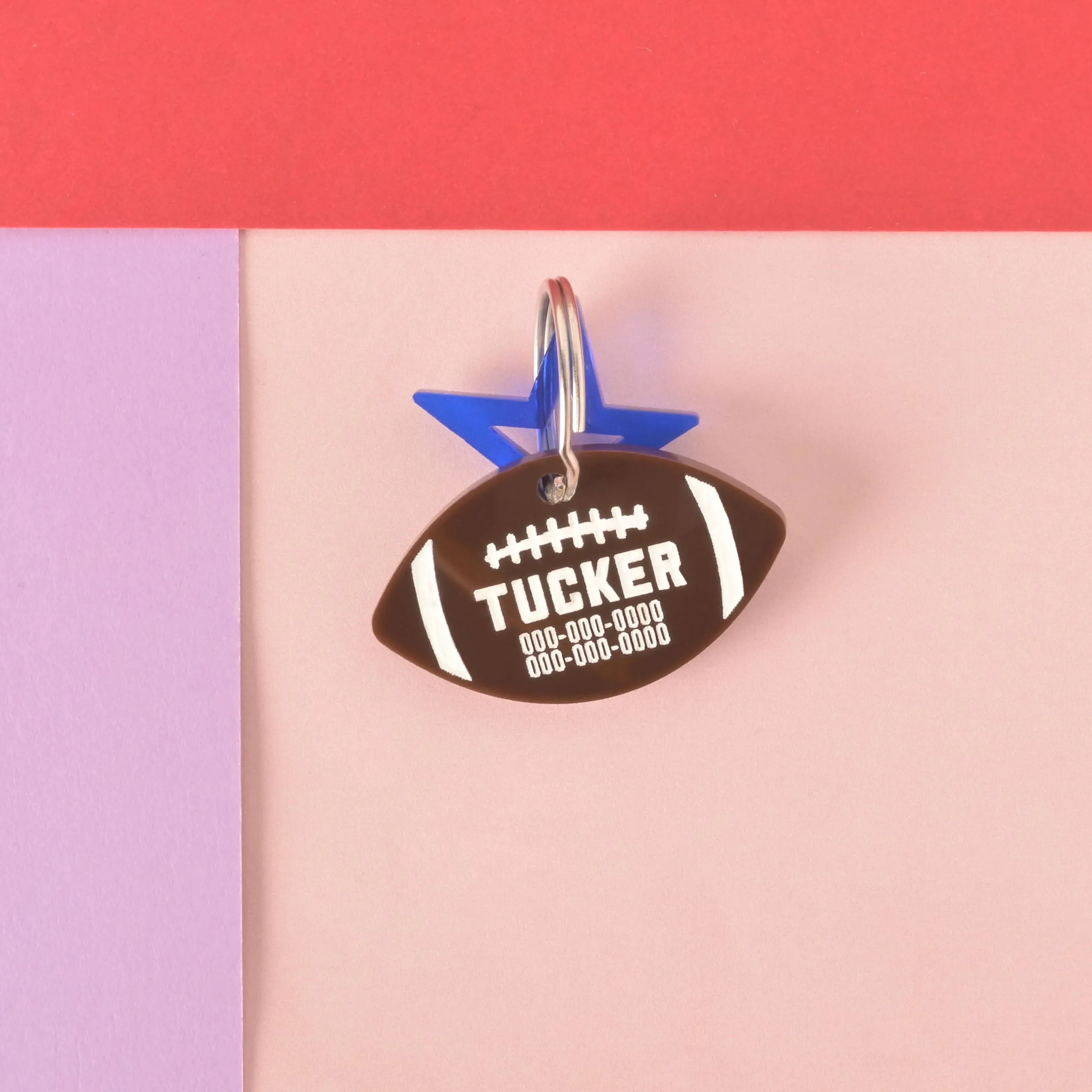 Football Personalized Pet tag