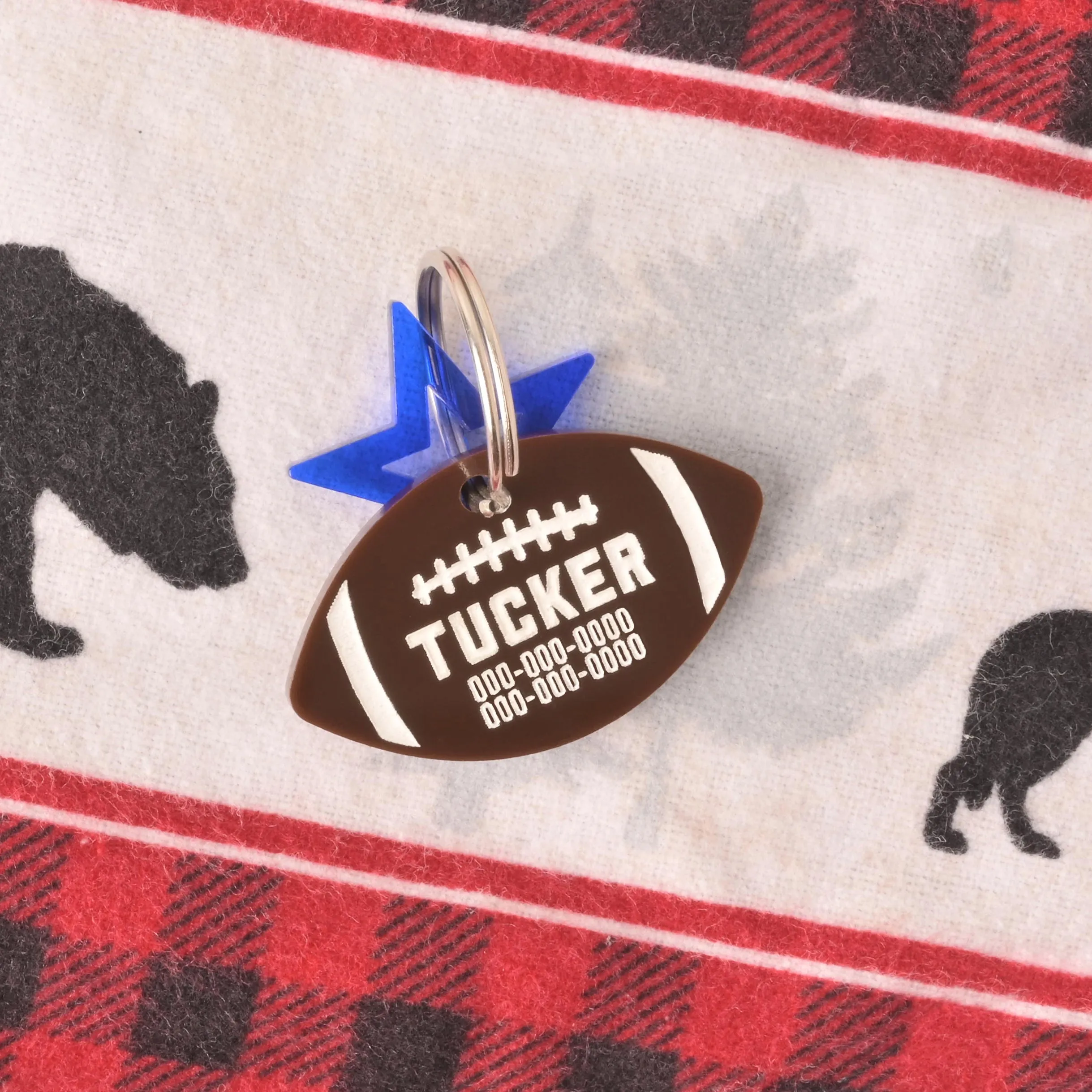 Football Personalized Pet tag