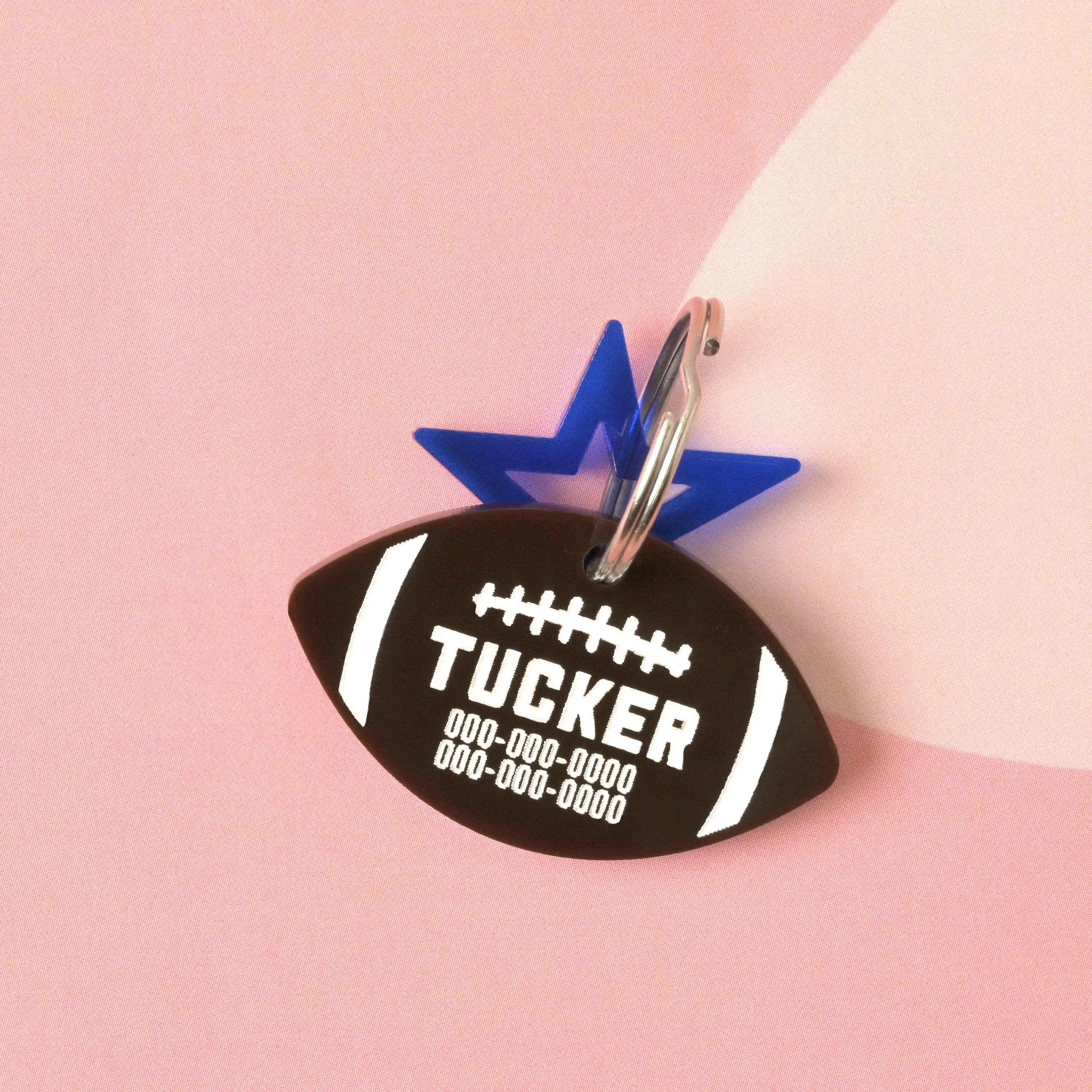 Football Personalized Pet tag
