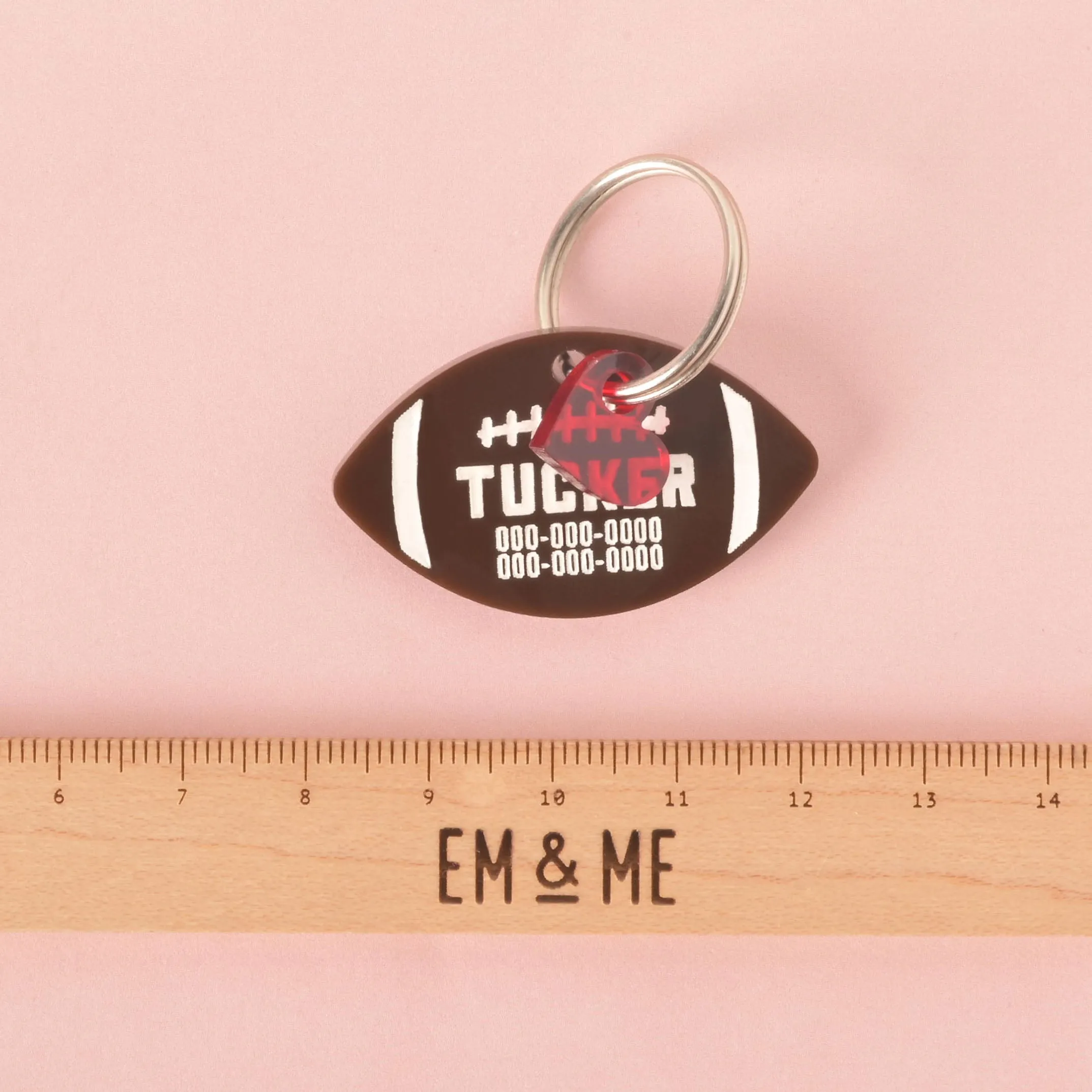 Football Personalized Pet tag
