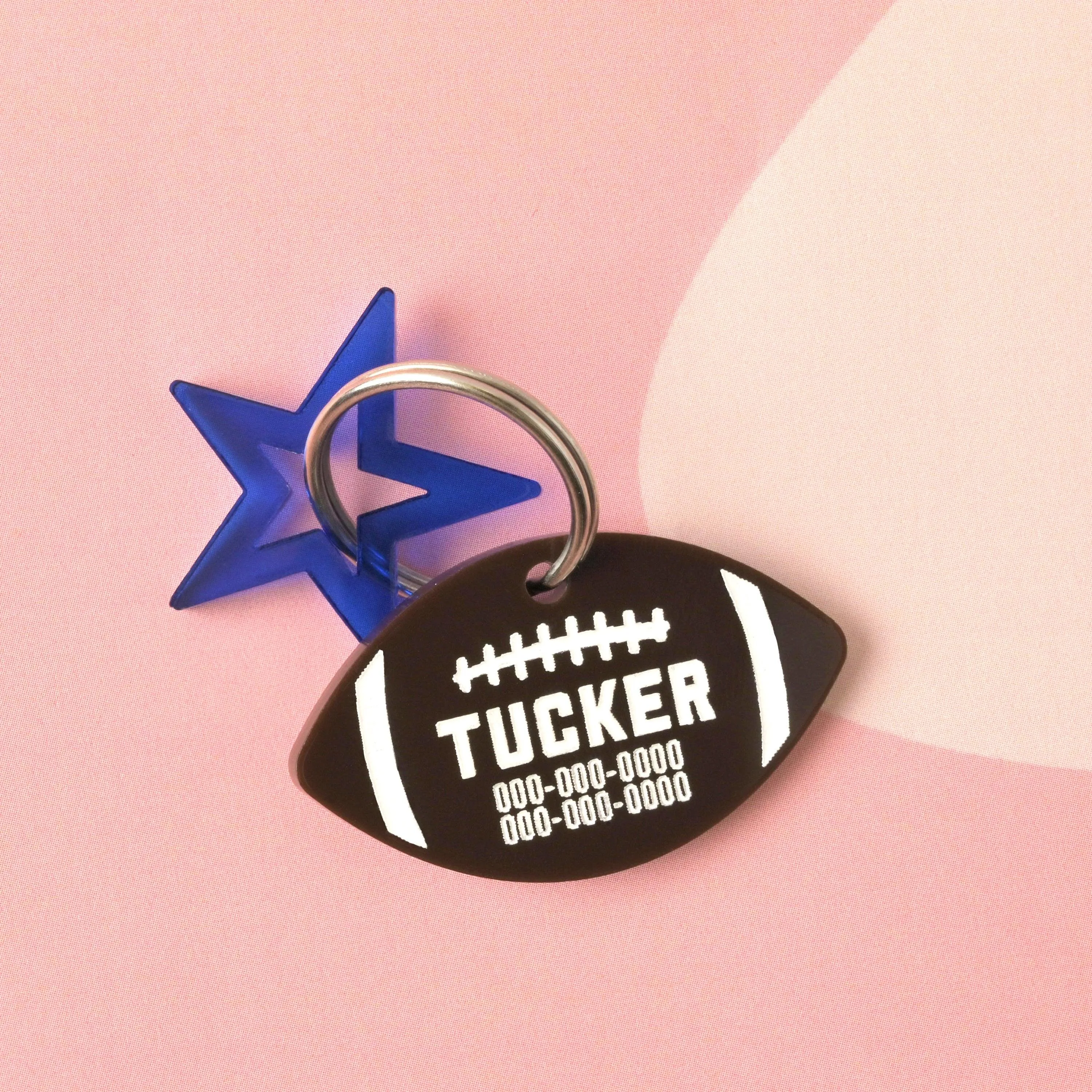 Football Personalized Pet tag