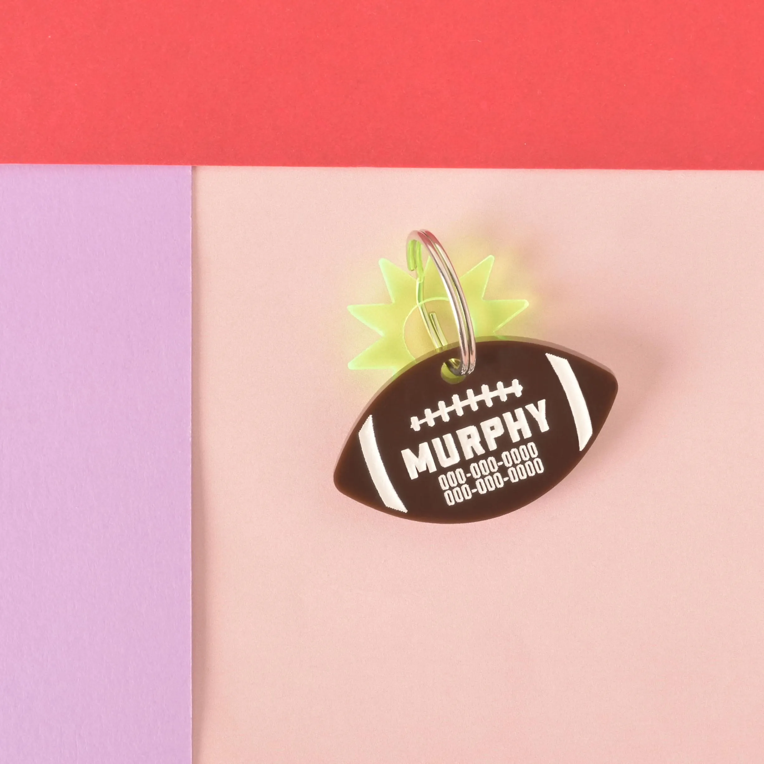 Football Personalized Pet tag