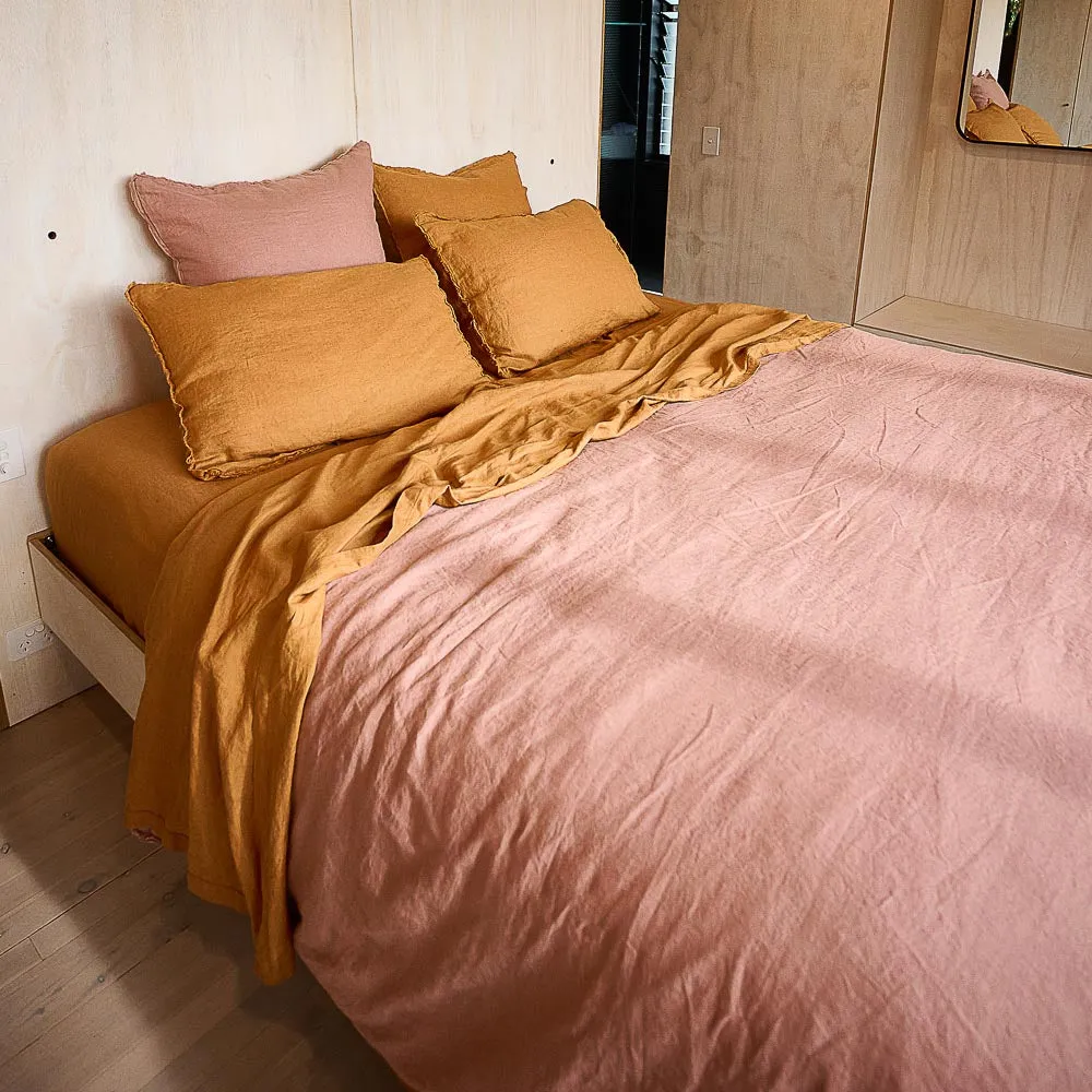 French Linen Duvet Cover - Lotus