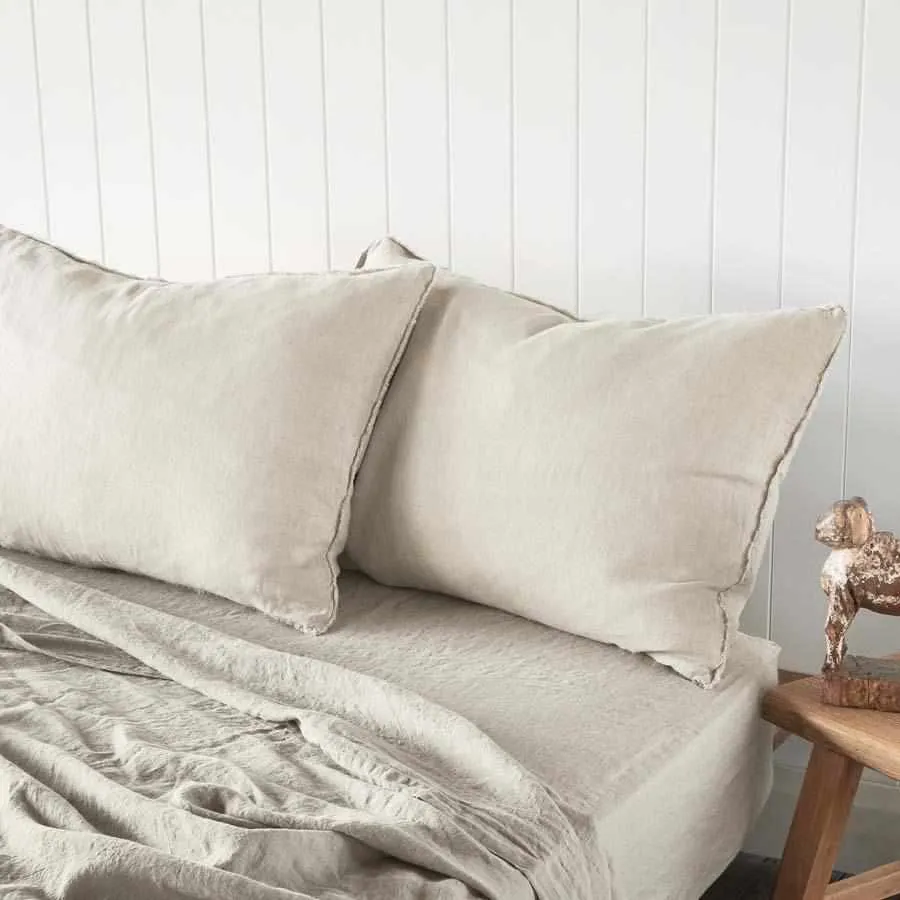 French Linen Flat Sheet - Natural