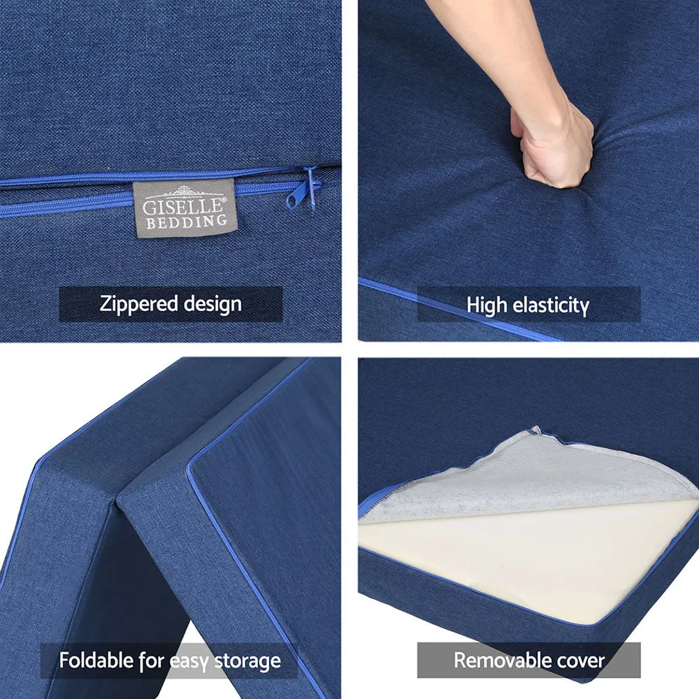 Giselle Bedding Foldable Mattress Folding Portable Bed Floor Mat Camping Single