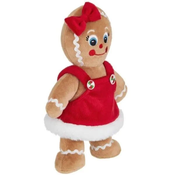Holiday Plush Stuffed Gingerbread Girl Holly Ginger