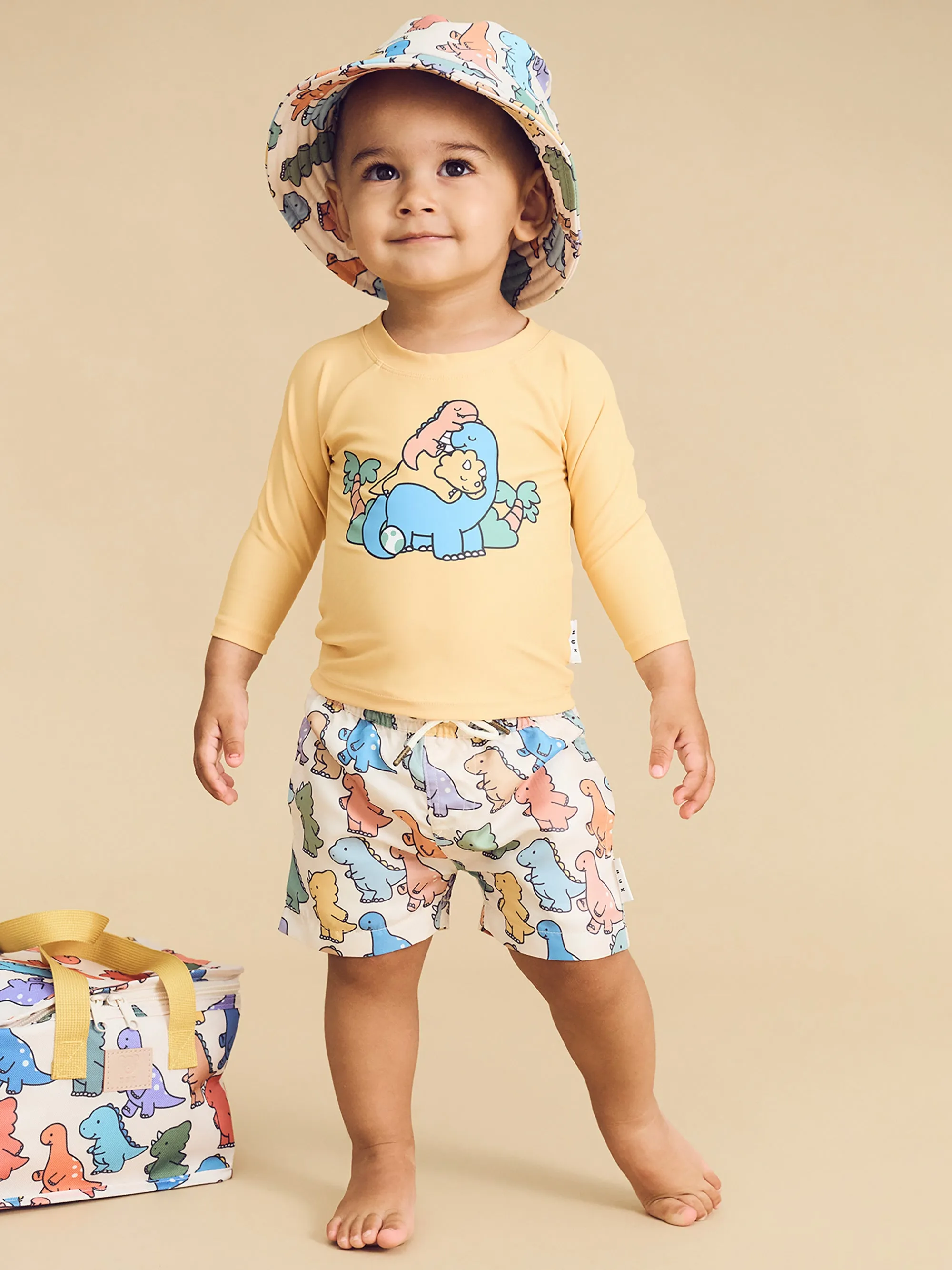 Huxbaby Dino Play Swim Hat - Multi