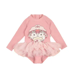 Huxbaby Seacorn Friends Ballet Swimsuit - Dusty Rose