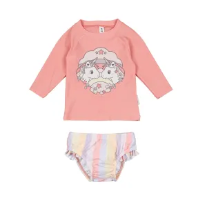 Huxbaby Seacorn Friends Swim Set - Coral   Multi