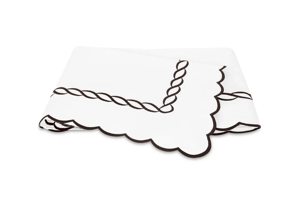 Matouk Classic Chain Scallop Mocha Bedding