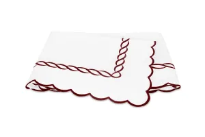 Matouk Classic Chain Scallop Red Bedding