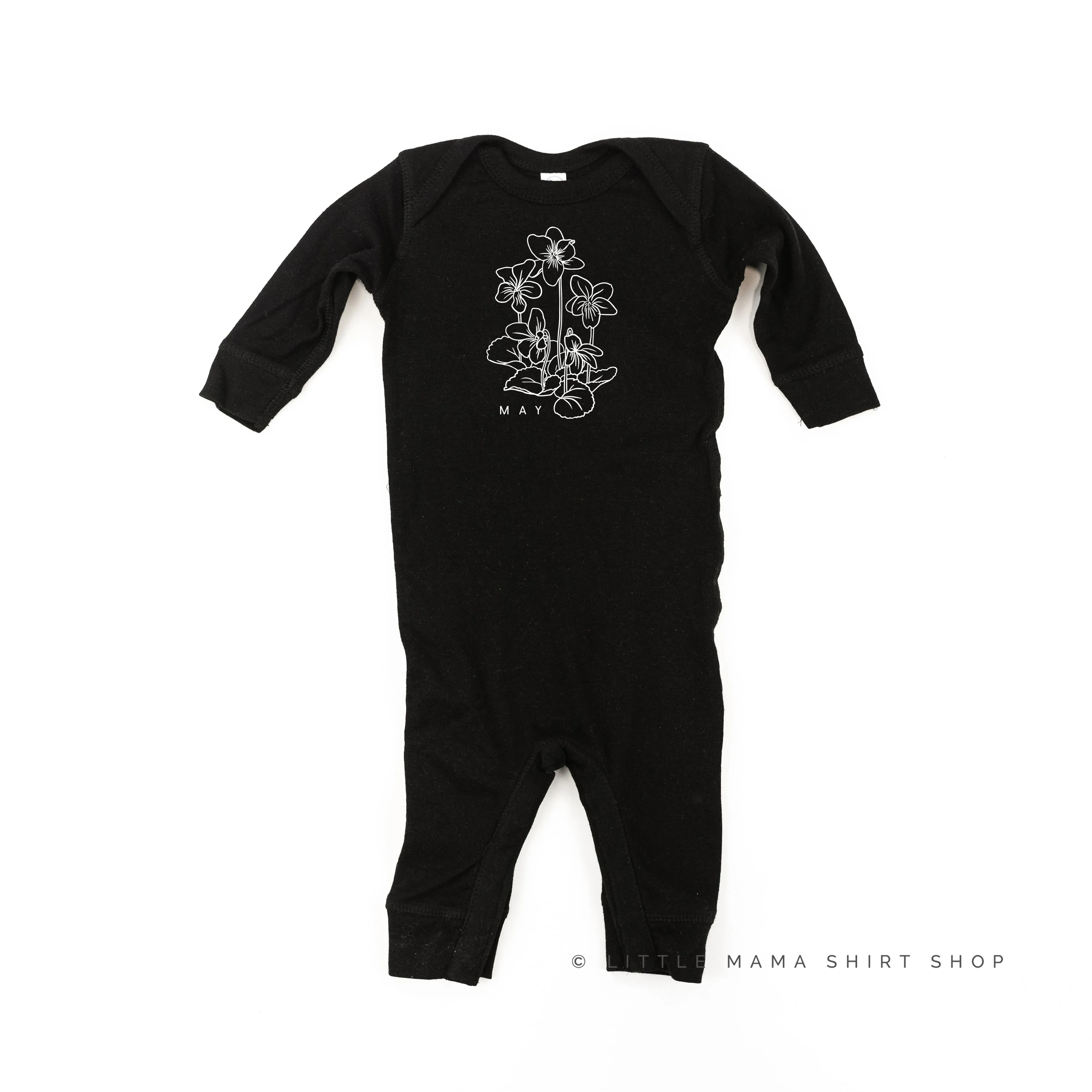MAY BIRTH FLOWER - Lily of the Valley - One Piece Baby Sleeper