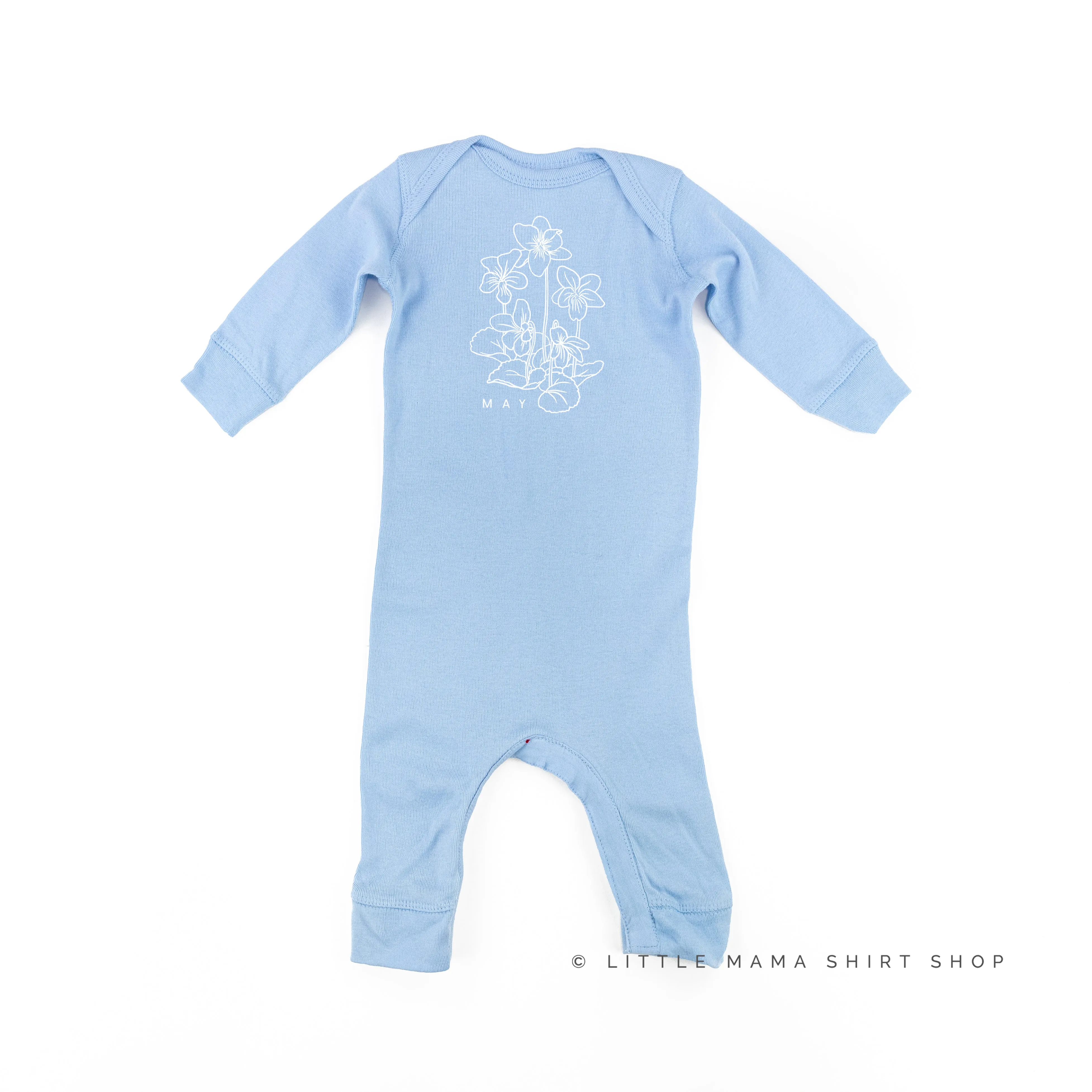 MAY BIRTH FLOWER - Lily of the Valley - One Piece Baby Sleeper